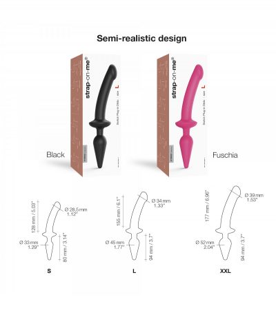 DILDO SWTICH PLUG-IN-SEMI-REALISTIC BLACK L - Imagen 3