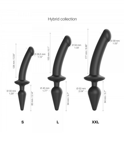 DILDO SWTICH PLUG-IN-SEMI-REALISTIC BLACK S - Imagen 4