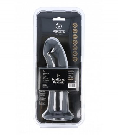 DUAL LAYER REALISTIC 21CM R27 BLACK - Imagen 3