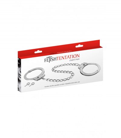 METAL HANDCUFFS WITH LONG CHAIN - Imagen 2
