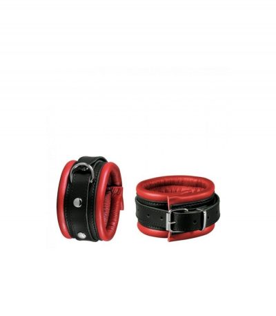 ANKLE CUFFS 5 CM RED/BLACK