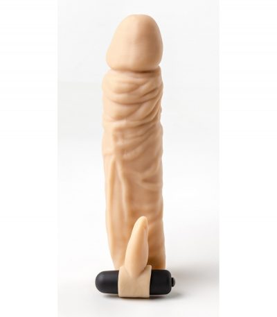 REALISTIC PENIS SHEATH S4 FLESH 20 CM W/ VIBRATION - Imagen 2