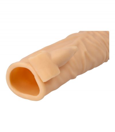REALISTIC PENIS SHEATH S4 FLESH 20 CM W/ VIBRATION - Imagen 4