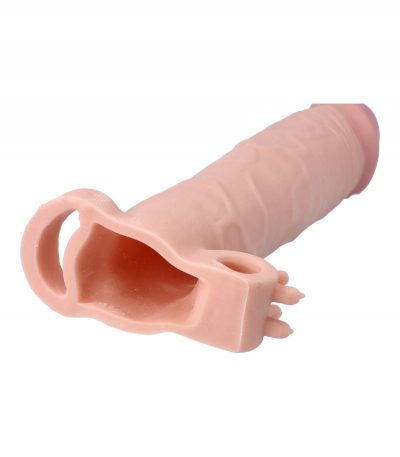 REALISTIC PENIS SHEATH S5 FLESH 19 CM W/ VIBRATION - Imagen 5