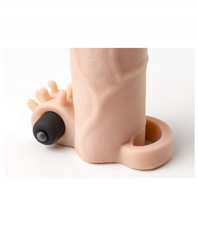 REALISTIC PENIS SHEATH S6 FLESH 21 CM W/ VIBRATION - Imagen 4