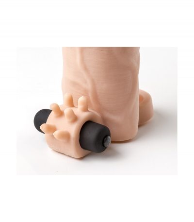 REALISTIC PENIS SHEATH S6 FLESH 21 CM W/ VIBRATION - Imagen 5