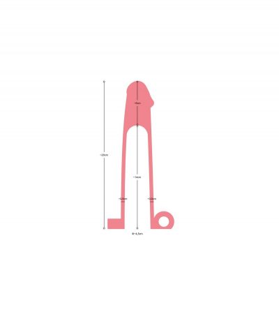 REALISTIC PENIS SHEATH S6 FLESH 21 CM W/ VIBRATION - Imagen 7