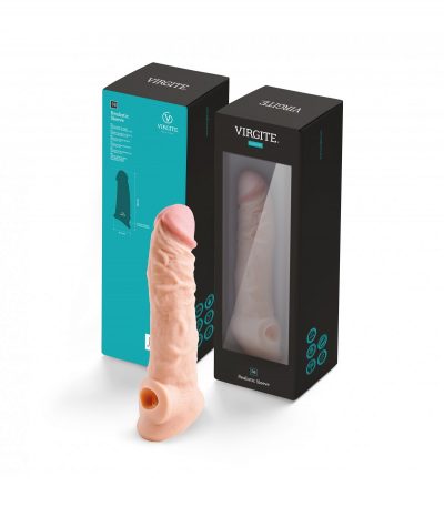 REALISTIC PENIS SHEATH S8 FLESH 19.8 CM - Imagen 4