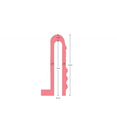 REALISTIC PENIS SHEATH S9 FLESH 16'4 CM - Imagen 6