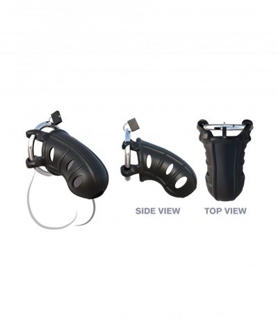 HARDCORE SILICONE COCK BLOCKER BLACK - Imagen 3