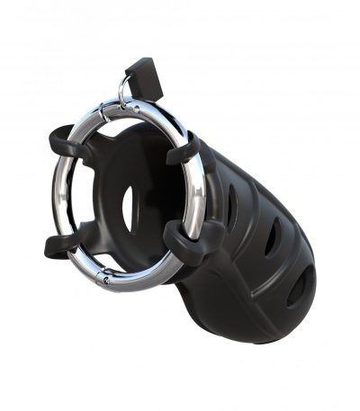 HARDCORE SILICONE COCK BLOCKER BLACK - Imagen 8