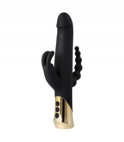 HARLEQUIN RECHARGEABLE RABBIT VIBRATOR WITH GYRATING DILDO SHAPE - Imagen 5