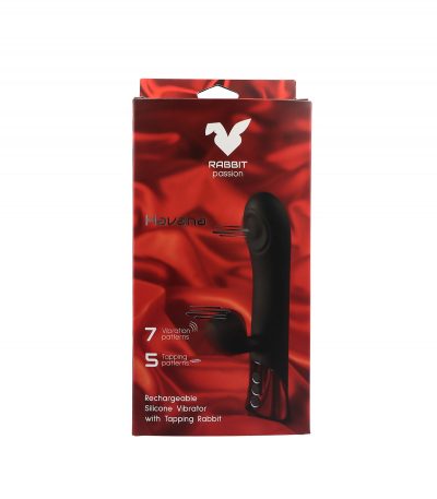 HAVANA RECHARGEABLE SILICONE VIBRATOR WITH TAPPING RABBIT AND TAPPING SHAFT - Imagen 12