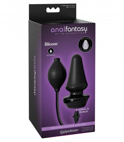 INFLATABLE SILICONE BUTT PLUG BLACK - Imagen 2