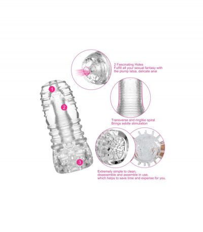 CLEAR CONICAL ICE GIRL MASTURBATOR - Imagen 3