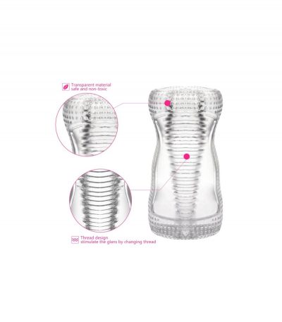 CLEAR STRIATED ICE GIRL MASTURBATOR - Imagen 4