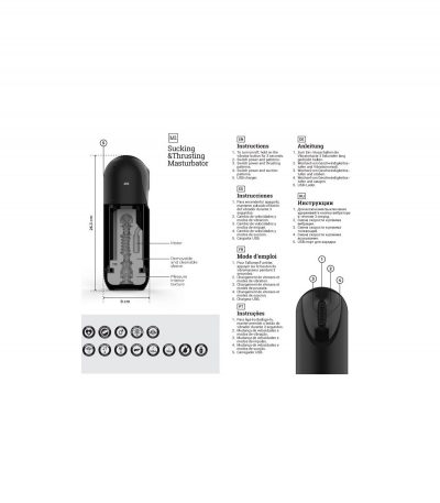 M1 SUCTION MASTURBATOR / UP AND DOWN / VIBRATION FLESH USB - Imagen 16