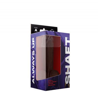 MODEL A 7.5" LIQUIDE SILICONE DONG W/BALLS - MAHOGANY - Imagen 2