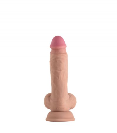MODEL A 7.5" LIQUIDE SILICONE DONG W/BALLS - PINE - Imagen 2
