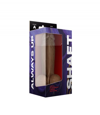 MODEL A 8.5" LIQUIDE SILICONE DONG W/BALLS - OAK - Imagen 3