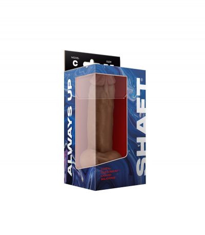MODEL C 7.5" LIQUID SILICONE DONG W/BALLS - OAK - Imagen 2