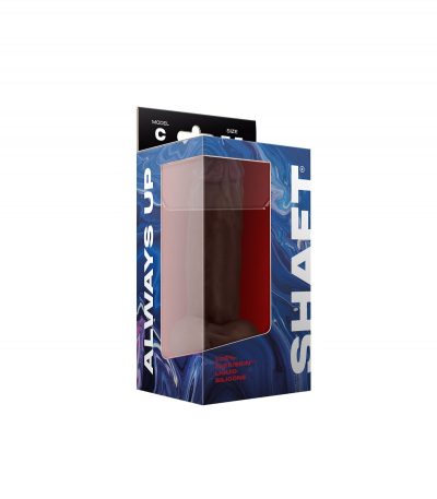 MODEL C 7.5" LIQUIDE SILICONE DONG W/BALLS - MAHOGANY - Imagen 2