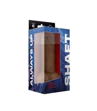 MODEL C 8.5" LIQUID SILICONE DONG W/BALLS - OAK - Imagen 2