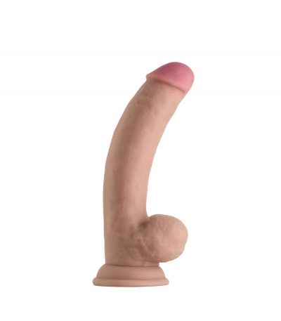 MODEL C 8.5" LIQUIDE SILICONE DONG W/BALLS - PINE - Imagen 3