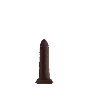 MODEL J 5.5" LIQUID SILICONE DONG - MAHOGANY