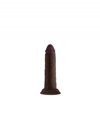 MODEL J 5.5" LIQUID SILICONE DONG - MAHOGANY