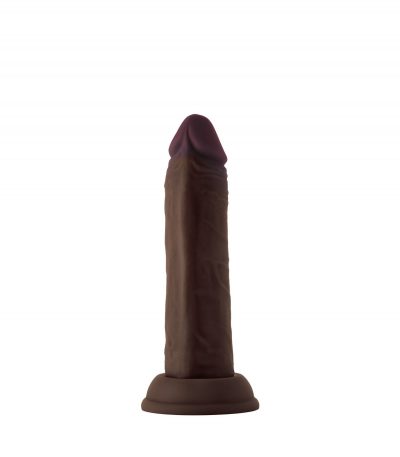 MODEL J 6.5" LIQUIDE SILICONE DONG - MAHOGANY - Imagen 3
