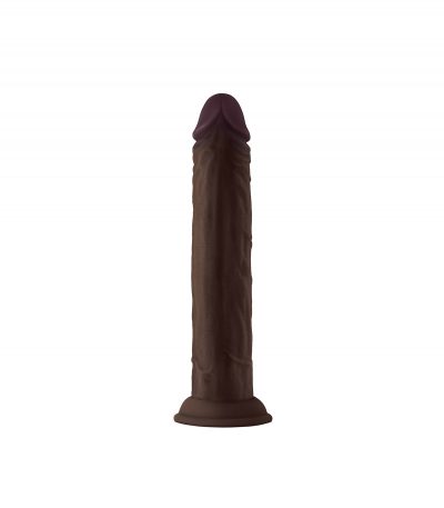 MODEL J 9.5" LIQUID SILICONE DONG - MAHOGANY - Imagen 3