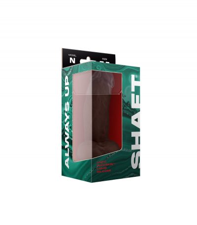 MODEL N 7.5" LIQUIDE SILICONE DONG W/BALLS - MAHOGANY - Imagen 2