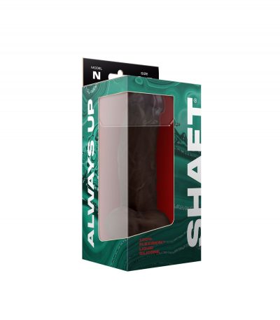 MODEL N 8.5" LIQUIDE SILICONE DONG W/BALLS - MAHOGANY - Imagen 2