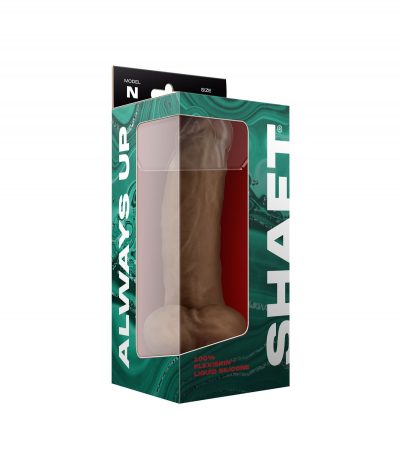 MODEL N 9.5" LIQUID SILICONE DONG W/BALLS - OAK - Imagen 2