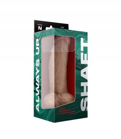 MODEL N 9.5" LIQUIDE SILICONE DONG W/BALLS - PINE - Imagen 3