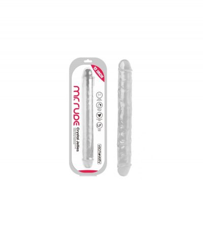 DOUBLE PENIS CRYSTAL JELLIES CLEAR 30.5 CM - Imagen 2