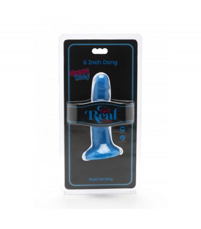 DUAL DENSITY PENIS WITH BLUE SUCTION CUP 15 CM - Imagen 2