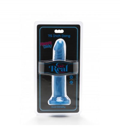 DUAL DENSITY PENIS WITH BLUE SUCTION CUP 18 CM - Imagen 2