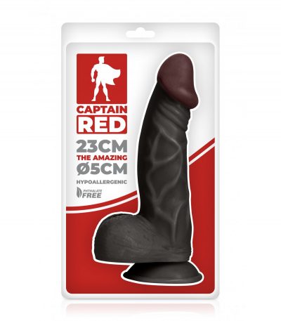 AMAZING BLACK REALISTIC PENIS 23 CM - Imagen 2