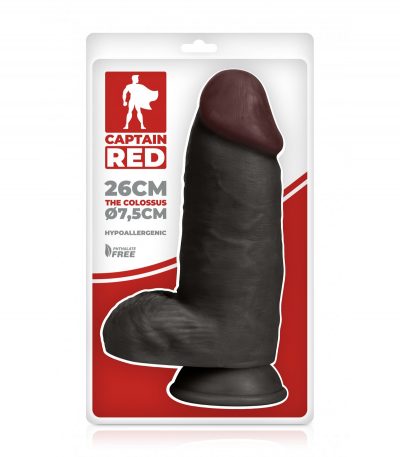 COLOSSUS BLACK REALISTIC PENIS 26 CM - Imagen 2