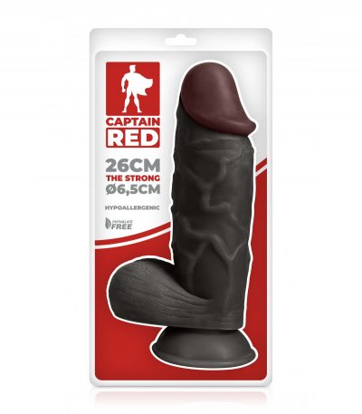 THE STRONG BLACK REALISTIC PENIS 26 CM - Imagen 2
