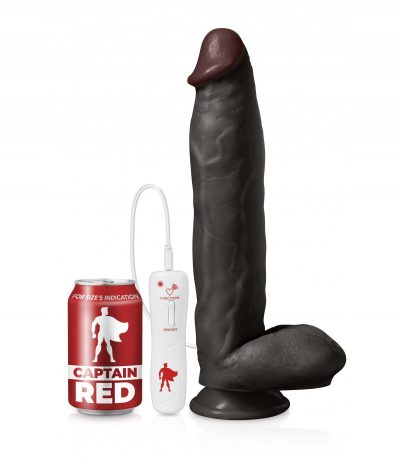 THE POWER 31 CM BLACK VIBRATING REALISTIC PENIS - Imagen 3