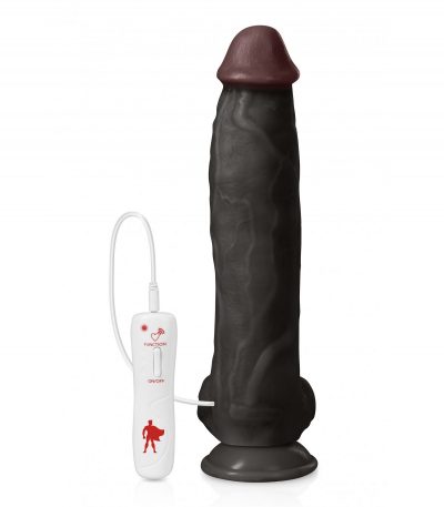 THE POWER 31 CM BLACK VIBRATING REALISTIC PENIS - Imagen 4