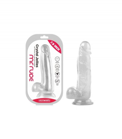 REALISTIC PENIS CRYSTAL JELLIES CLEAR 20 CM - Imagen 3