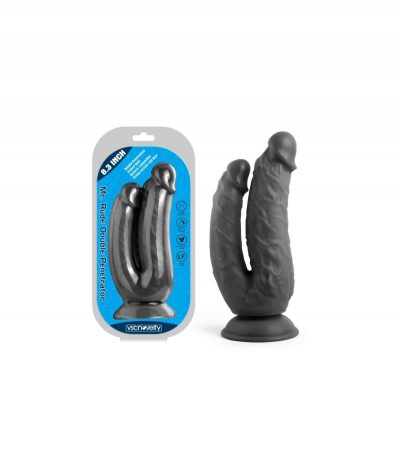 REALISTIC PENIS DOUBLE PENETRATION BLACK 21 CM - Imagen 3