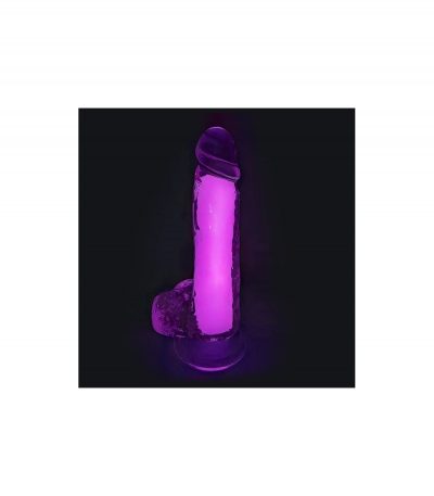 PINK PHOSPHORESCENT REALISTIC PENIS 20 CM - Imagen 3