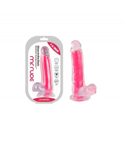 PINK PHOSPHORESCENT REALISTIC PENIS 20 CM - Imagen 5