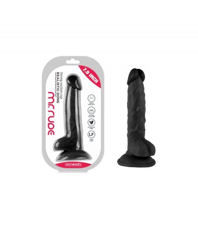 REALISTIC PENIS MR RUDE BLACK 17'8 CM - Imagen 2