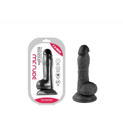 REALISTIC PENIS MR RUDE BLACK 18.5 CM - Imagen 2